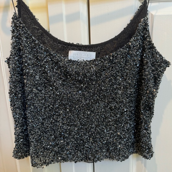 Badgley Mischka Vintage Beaded Crop Top - Picture 4 of 7